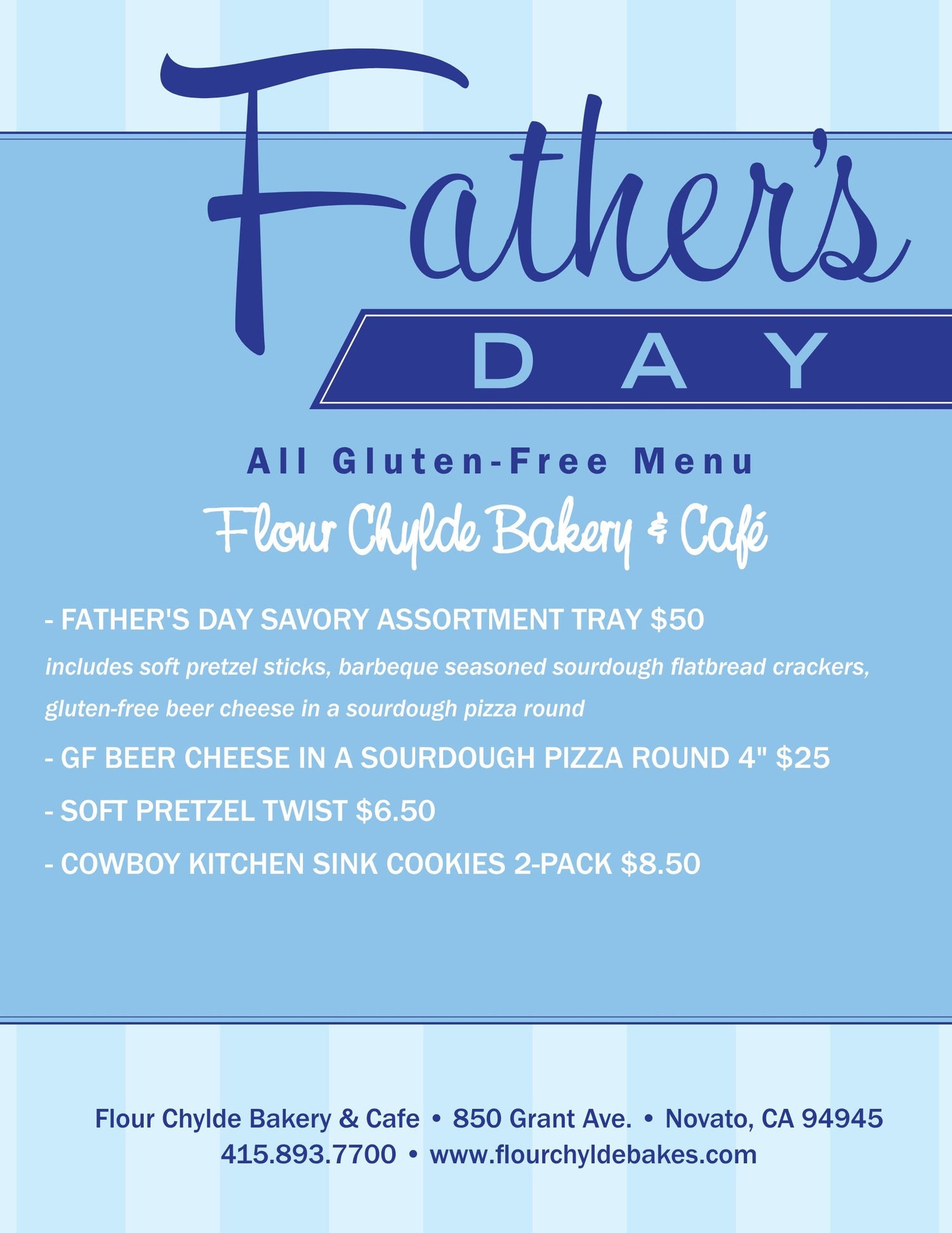 Father's Day Menu